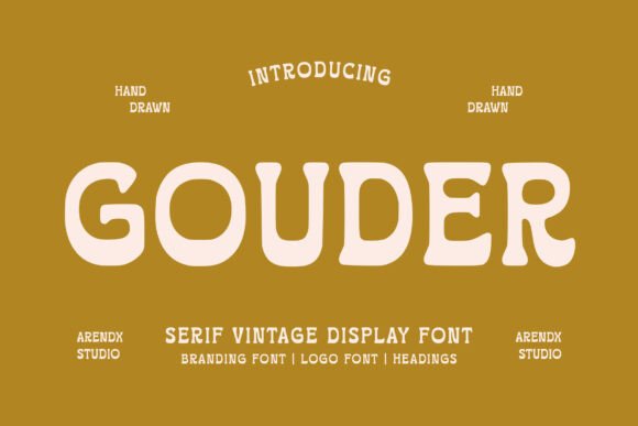 Gouder: A Serif Display Font with Vintage Charm