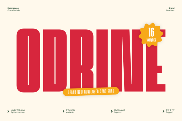 Odrine: A Retro-Modern Sans Serif for Digital Branding