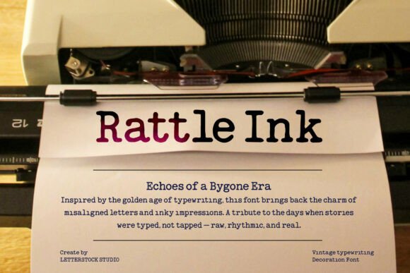 Rattle Ink: A Vintage Typewriter Font That Feels Real