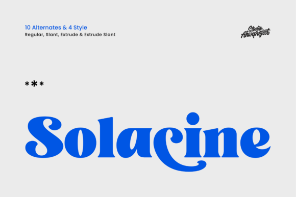 Solacine: A Bold Retro Serif for Standout Branding