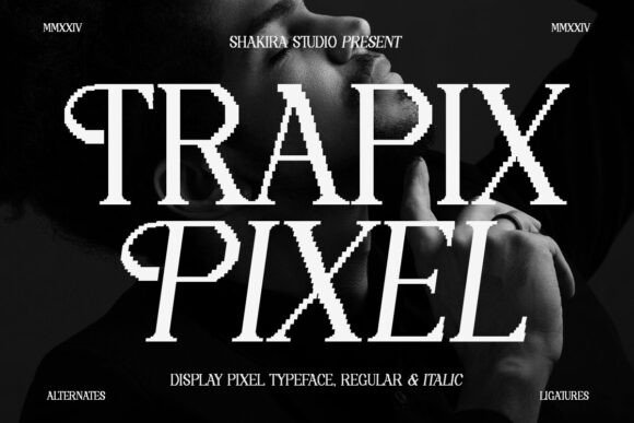 Trapix: A Pixel-Style Serif Font for Handmade Brands