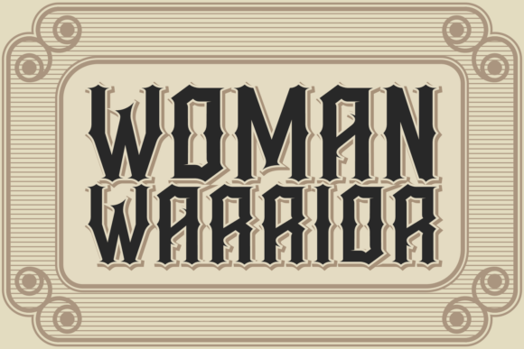 Woman Warrior Font: Bold Blackletter for Campaign Impact